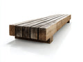 Banc 140×38×42 cm - bois massif naturel - assise à lattes style rustique pour salle à manger
