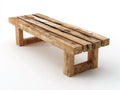 Banc rustique 150×42×45 cm - bois massif naturel - assise à lattes et pieds en cadre pour salle à manger