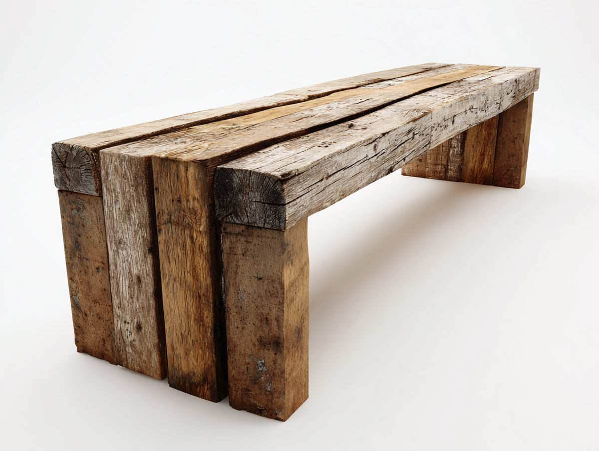 Banc en bois massif 180×40×45 cm – marron naturel – style rustique pour salle à manger